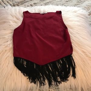 Charlotte Russe Fringe Tank Top